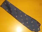 Fort and Stone Navy Fisherman's Silk Tie with Salmon Pattern