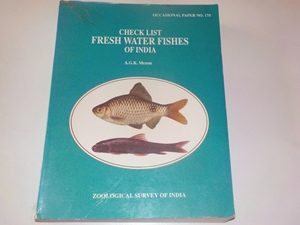 Check list--fresh water fishes of India (Record of the Zoological Survey of India)