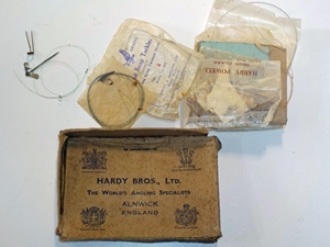 Assortment of casts and traces in Hardy box